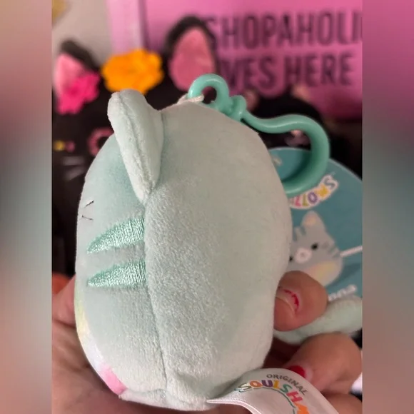💘5 for $25 / Corinna the Teal Cat Squishmallow Clip 3” - Picture 2 of 8